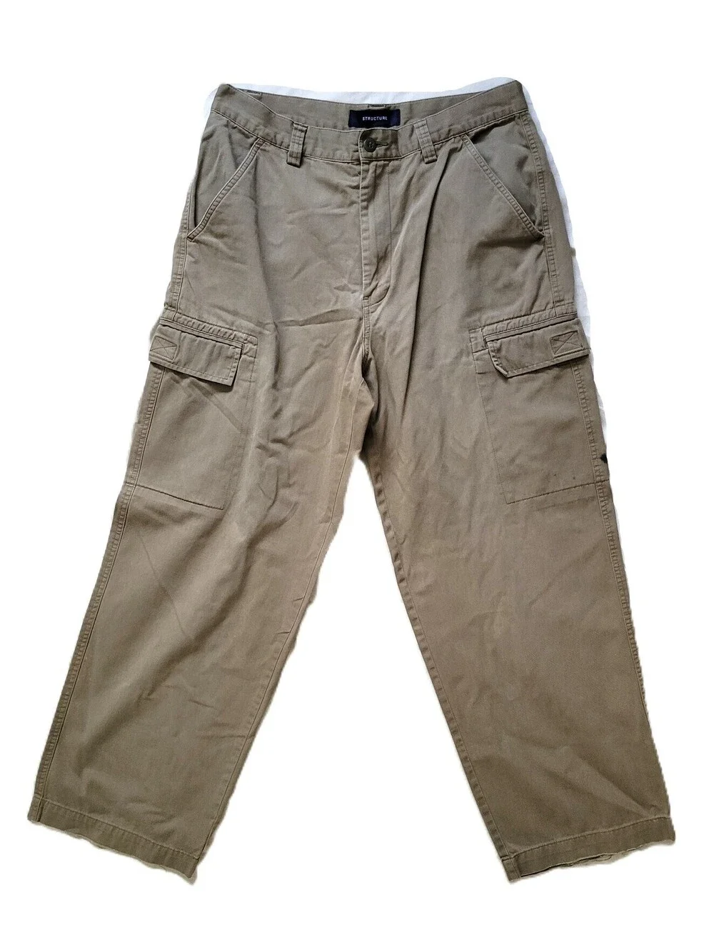 Structure Vintage Men's 33x30 Cargo Pant Wide Leg High Rise